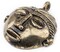 TheBeadChest Round African Brass Mask Pendant (58x62mm): Genuine West African Mask Design for DIY Jewelry &#x26; Necklaces